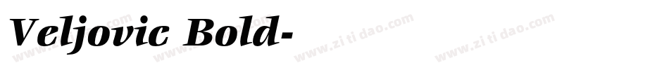 Veljovic Bold字体转换